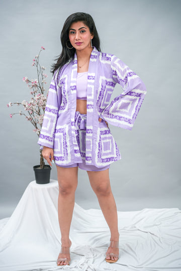 Purple Zenith Flow Co-ord Set- 52506C-PL