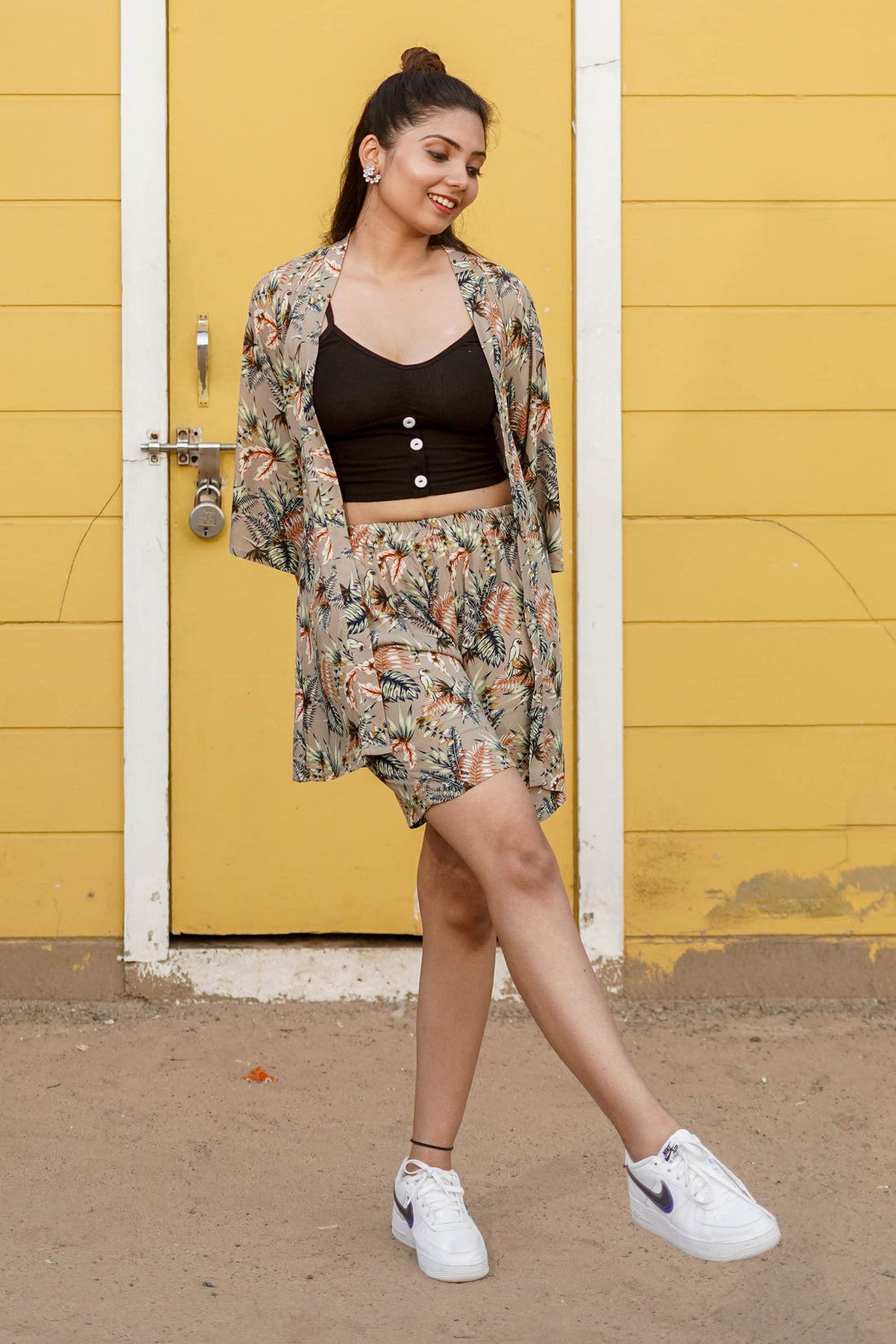 Green Tropical 3-Piece Co-ord Set- 52388C