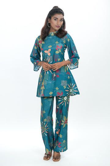 Teal Geometry Co-ord Set- 52562C
