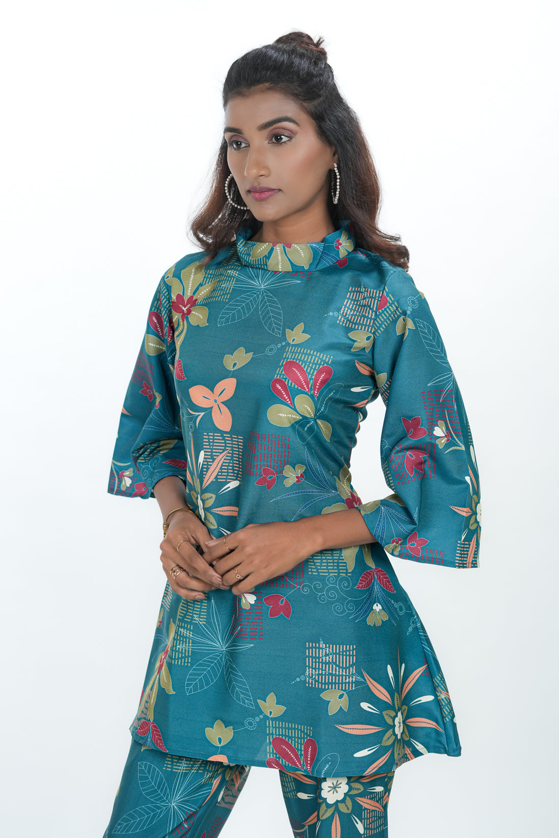 Teal Geometry Co-ord Set- 52562C