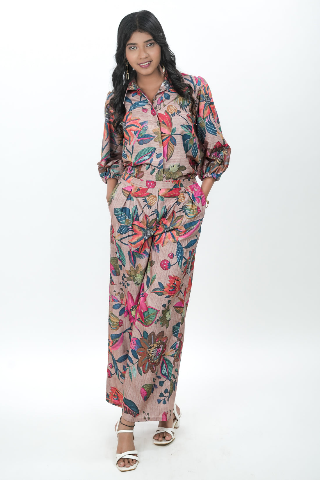 Bloom Pearl Khaki Co-ord Set- 52570C