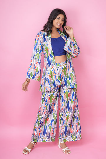 Geometric Grace Full Sleeve Co-ord Set - 52579C