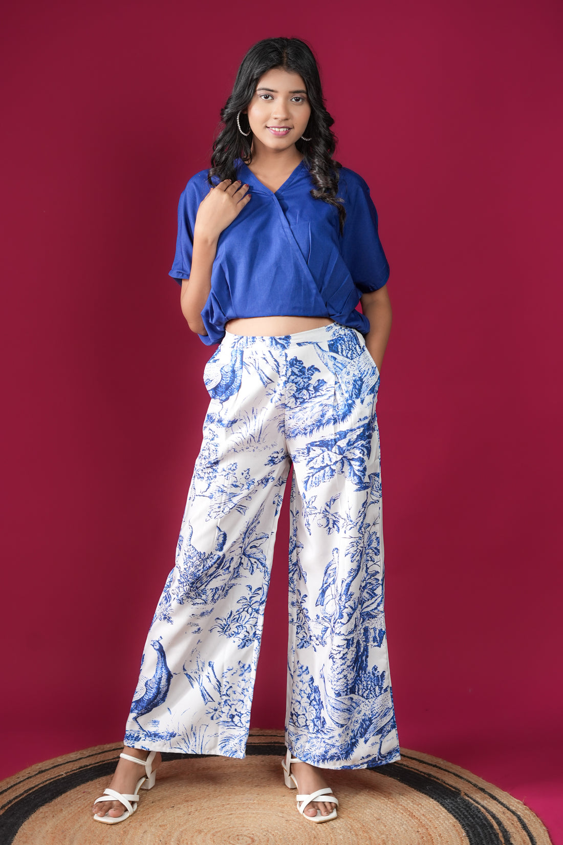 Elegant Peacock Co-ord Set - 52580C