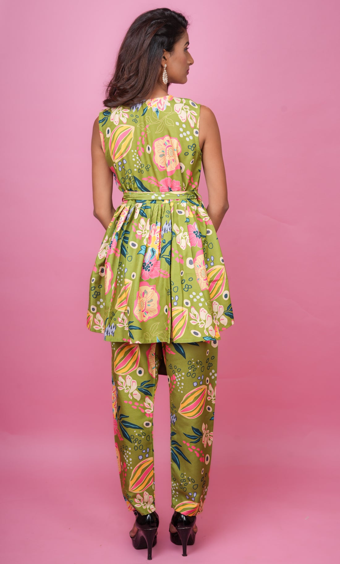 Floral Peplum Co-ord Set - 52609C