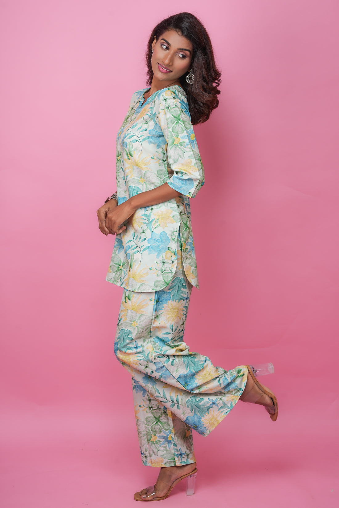 Floral Lime Green Co-ord Set - 52587C