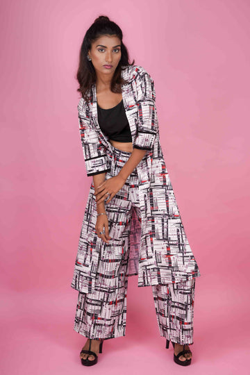 Geometric Elegance Co-ord Set- 52571C