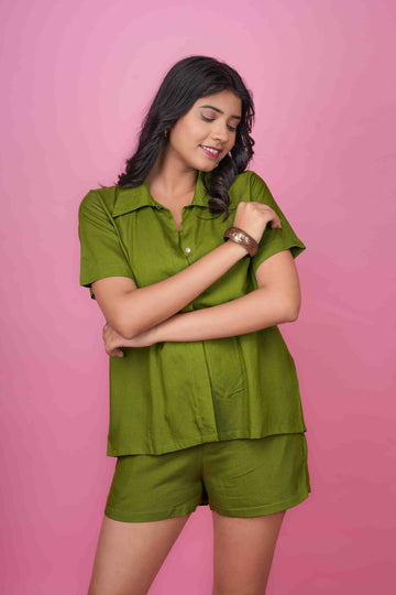 Olive Green Co-ord Set - 52603C