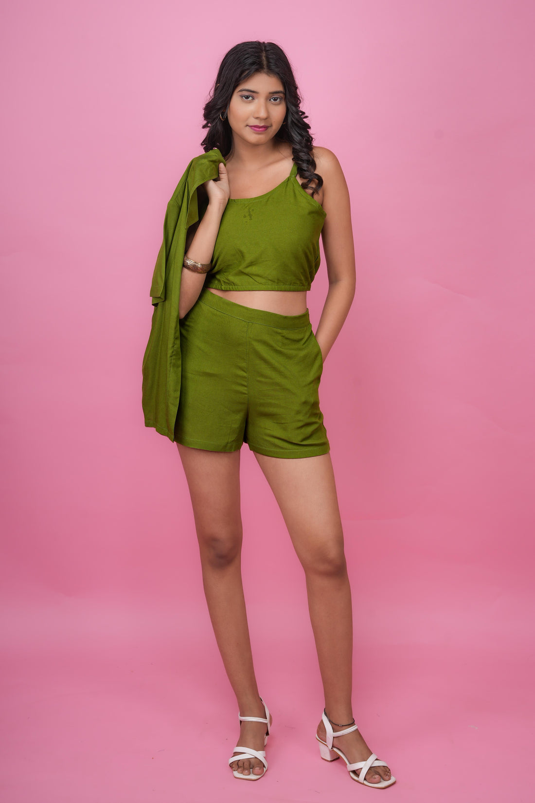 Olive Green Co-ord Set - 52603C