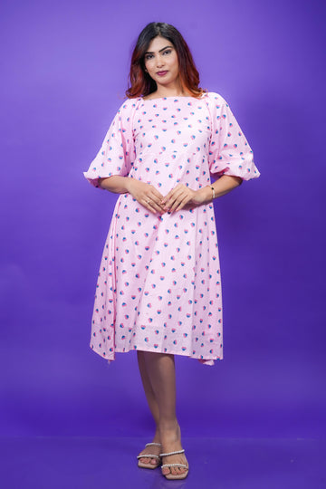 Blush Grace Motif Dress- 52646D