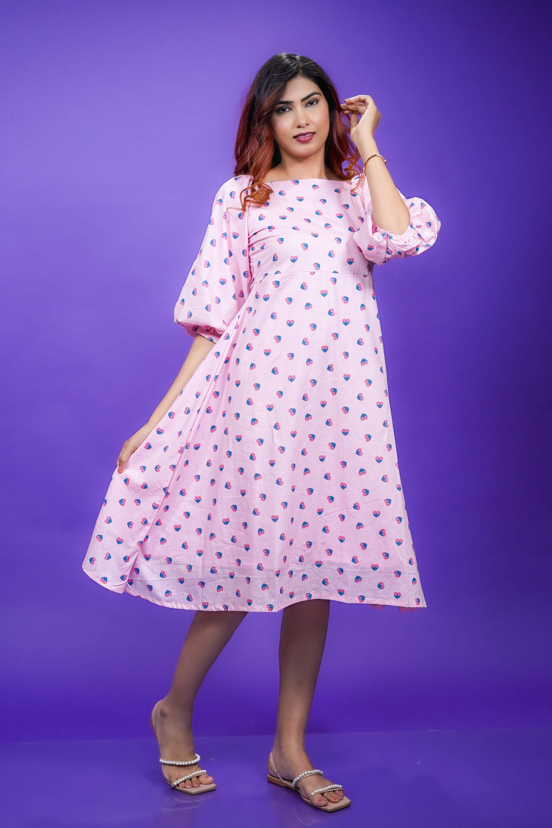 Blush Grace Motif Dress- 52646D