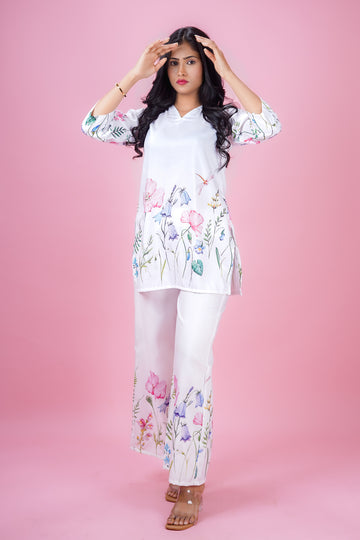 Snow White Floral Placement cord set- 52664C