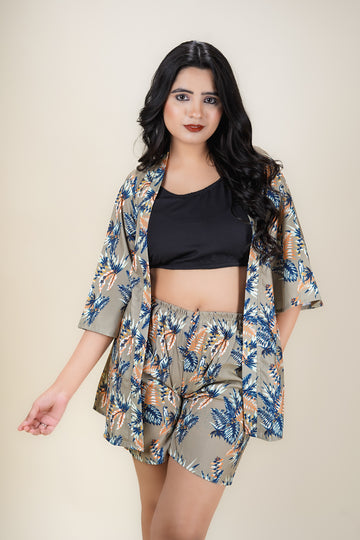 Green Tropical 3-Piece Co-ord Set- 52388C2