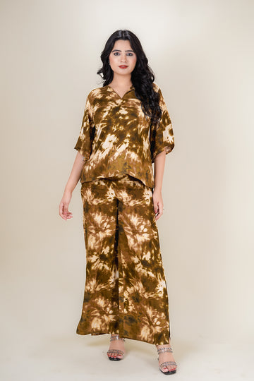 Army Green Tie & Dye Co-ord Set- 52612C