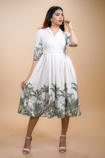 Pearl White Royal Dress- 52673D