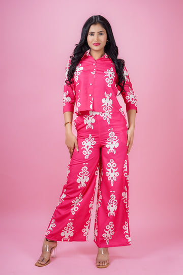 Magenta Motif Co-Ord Set- 52641C