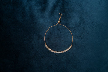 Gold Plated Curved Tennis Bracelet- BR5005