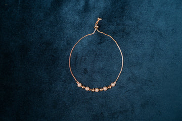 Gold Plated Beaded Link Bracelet- BR5001