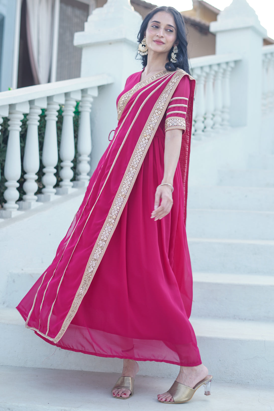 Scarlet Majesty Drape -52494G