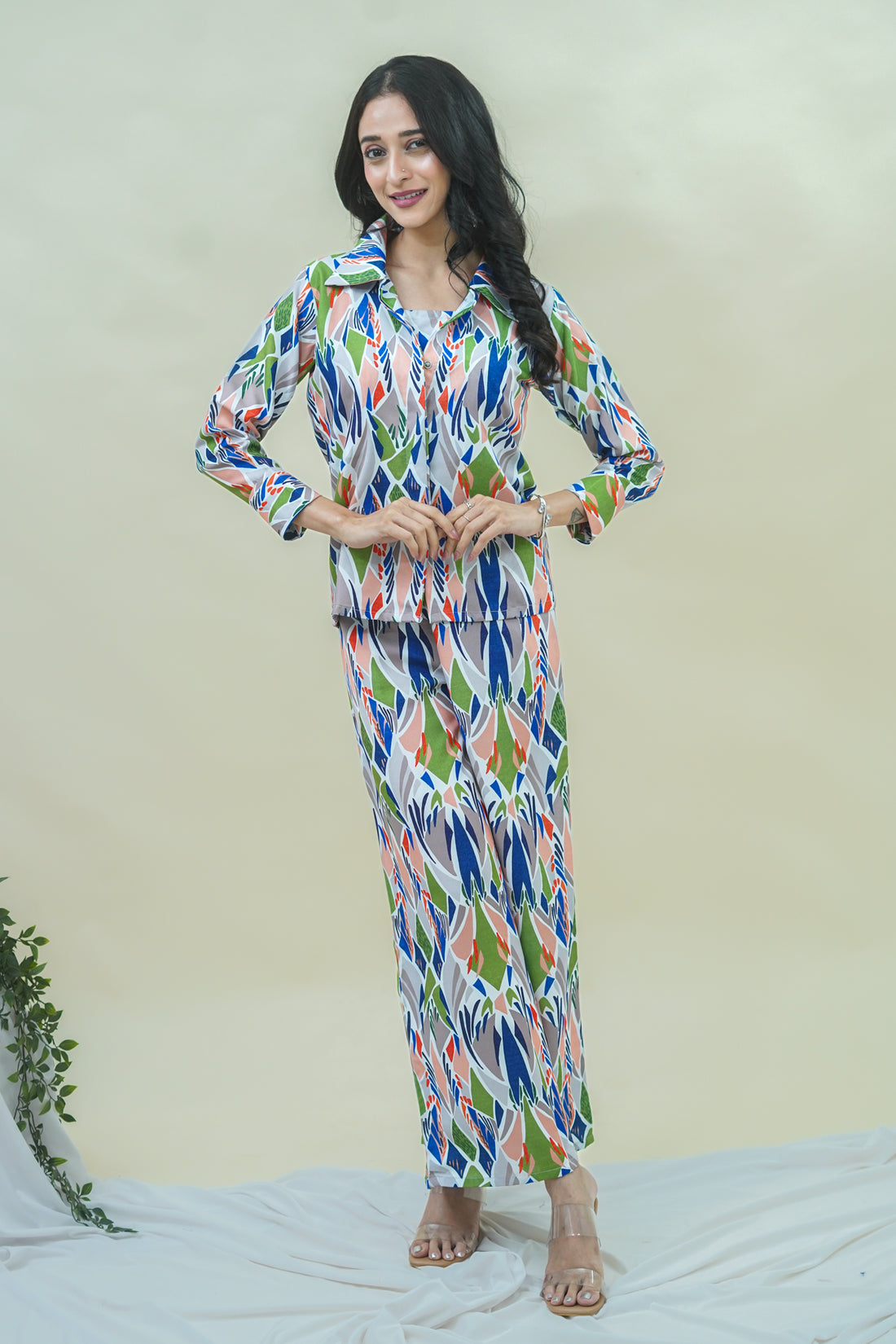 Gray Print Ensemble- 52545C