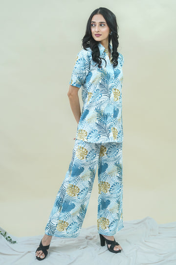 Serene Leaf Elegance Co-ord Set - 52548C