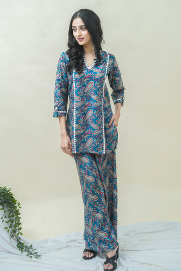 Paisley Charm Teal Set- 52556C