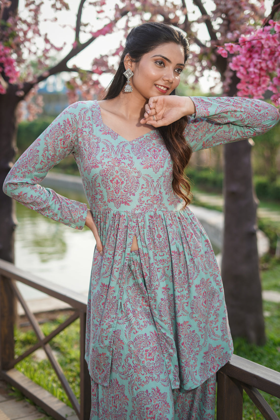 Teal Blossom Co-Ord Set- 52460C