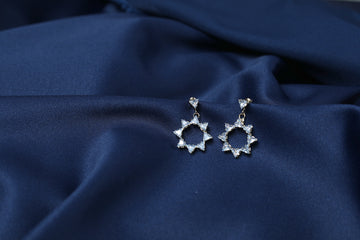 Gold Plated American Diamond Drop Earrings - ER5020