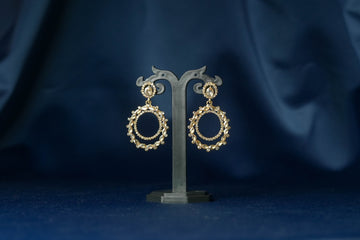 Antique Gold Oval Earrings - ER5035