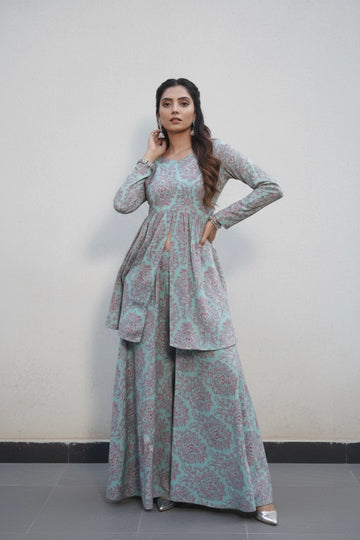 Teal Blossom Co-Ord Set