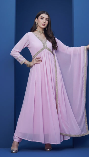 Rosy Allure Anarkali