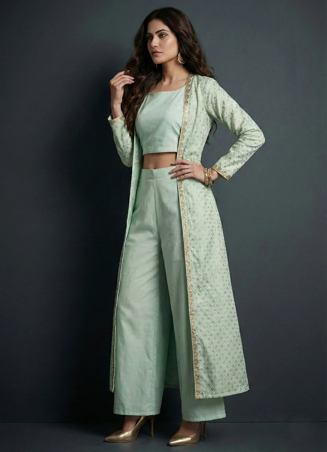 Mint Green Co-ord with Jacket