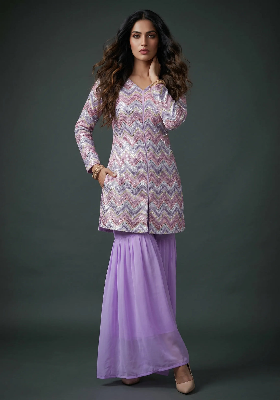 Lavender Bliss Kurti Set