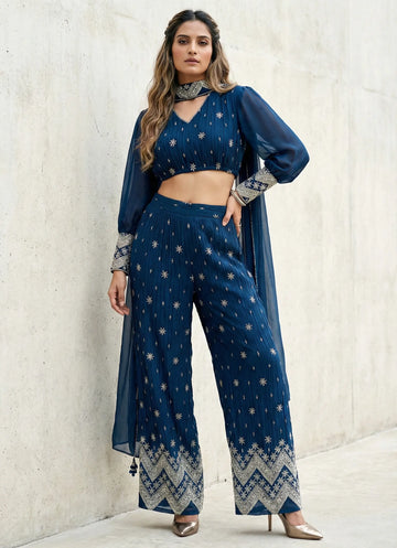 Silver Dusk Georgette Set