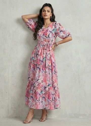 Vibrant Flow Dress - 52499D