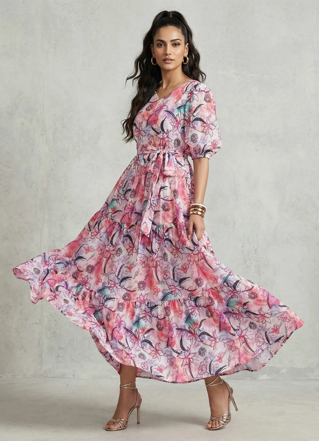 Vibrant Flow Dress - 52499D