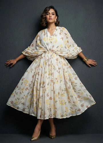 Majestic Pearl Drape Kaftan - 52503D