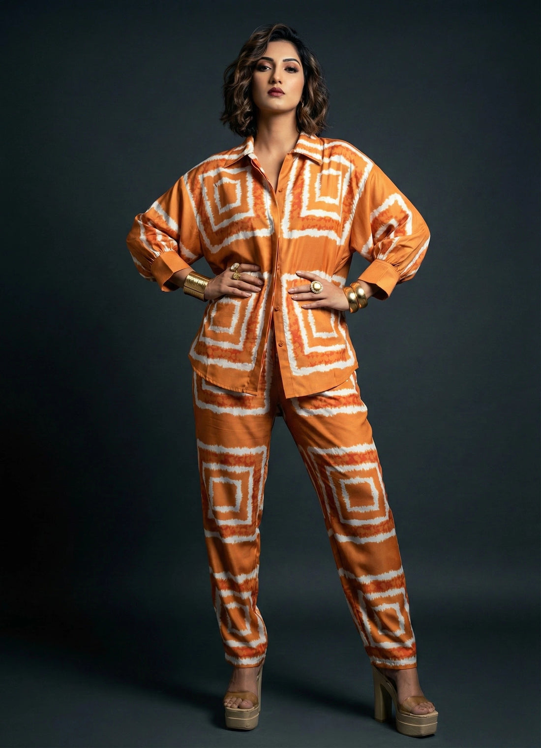 Majestic Spectrum Kaftan Co-Ord Set