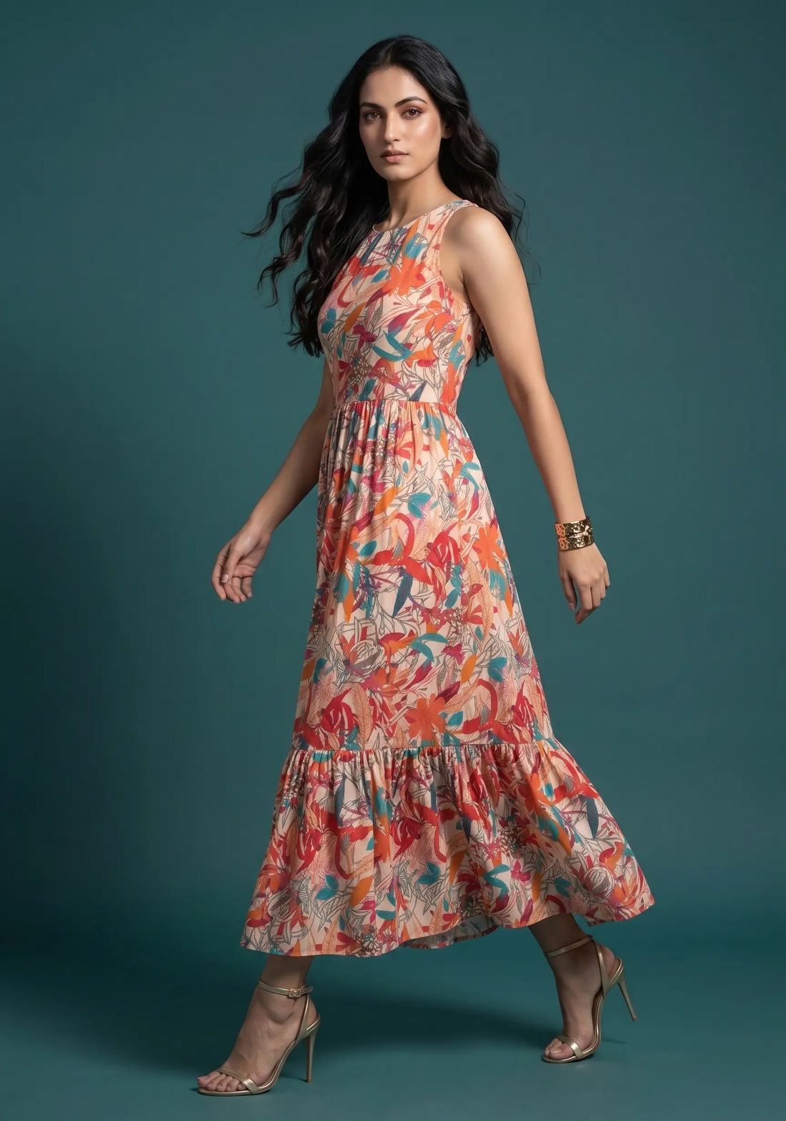Kairavi Floral Midi Dress