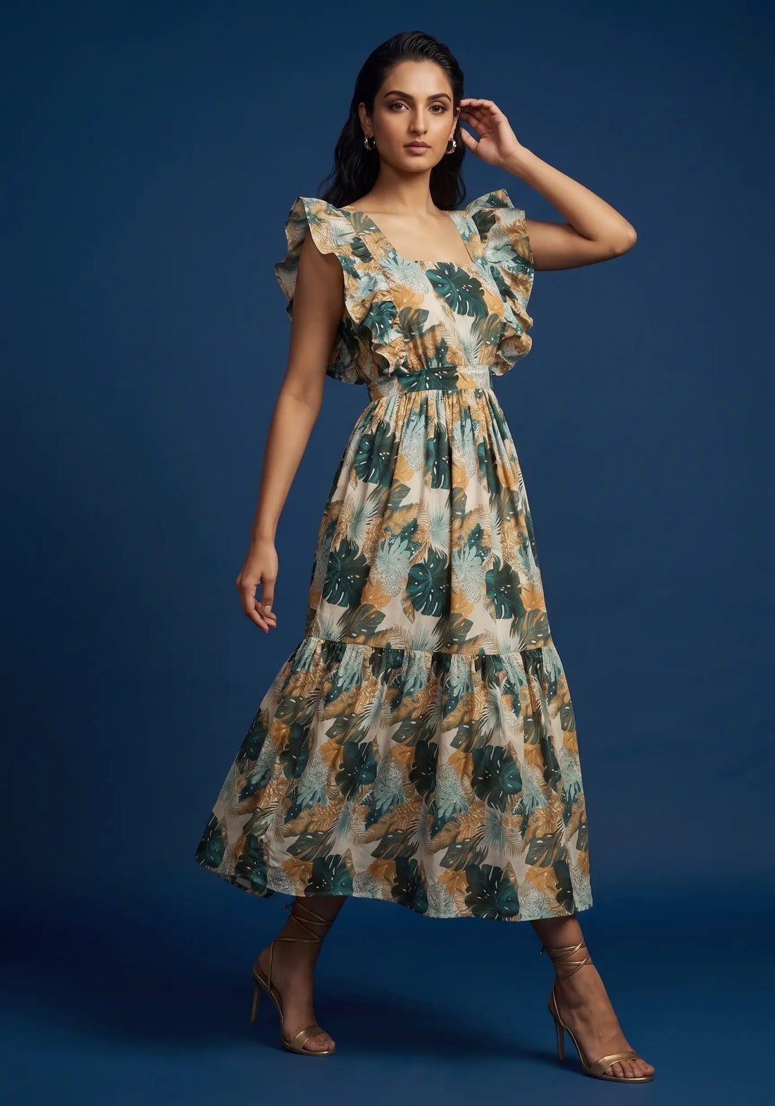 Pranika Floral Tiered Dress