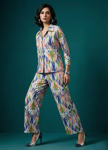 Gray Print Ensemble