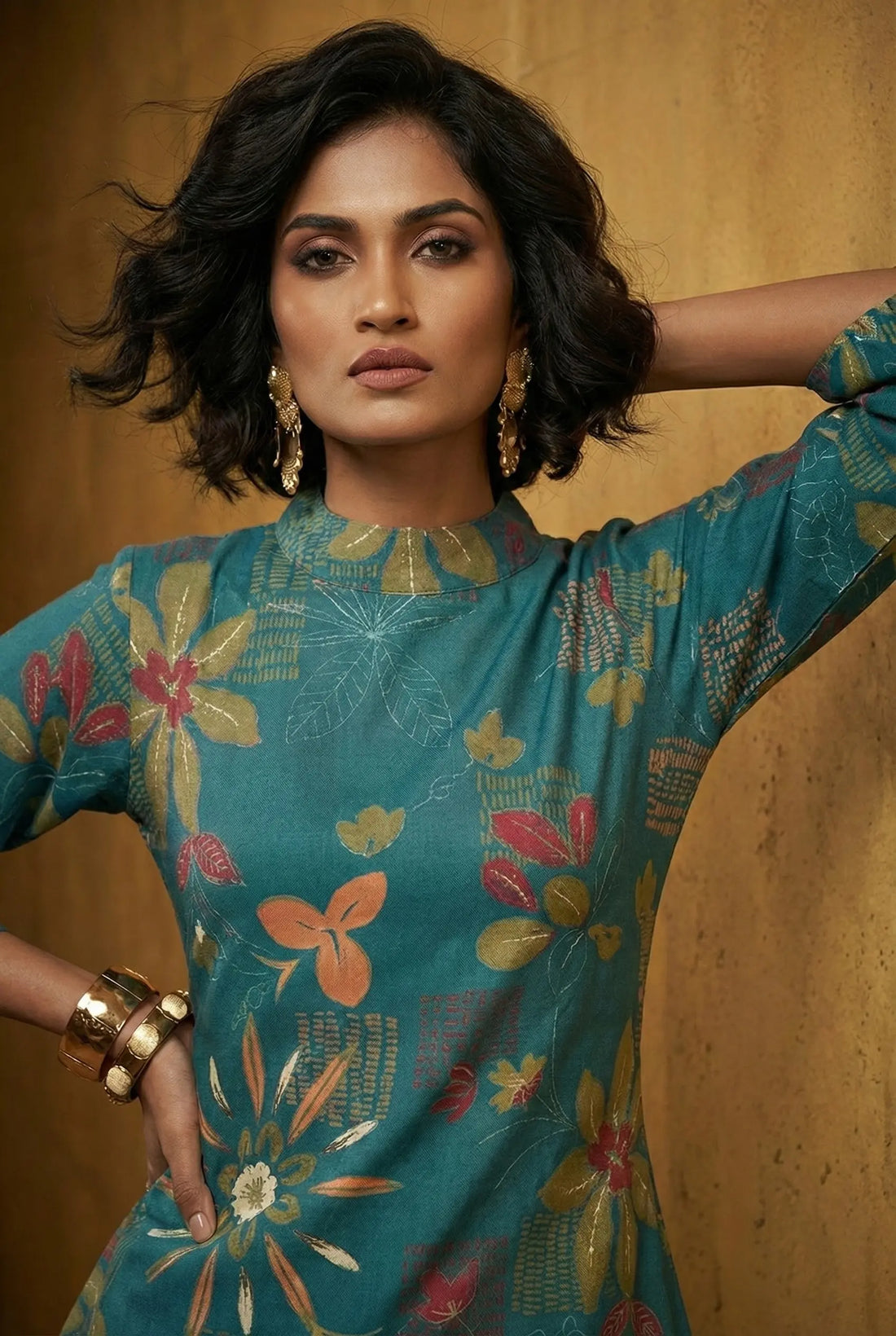 Teal Geometry Co-ord Set