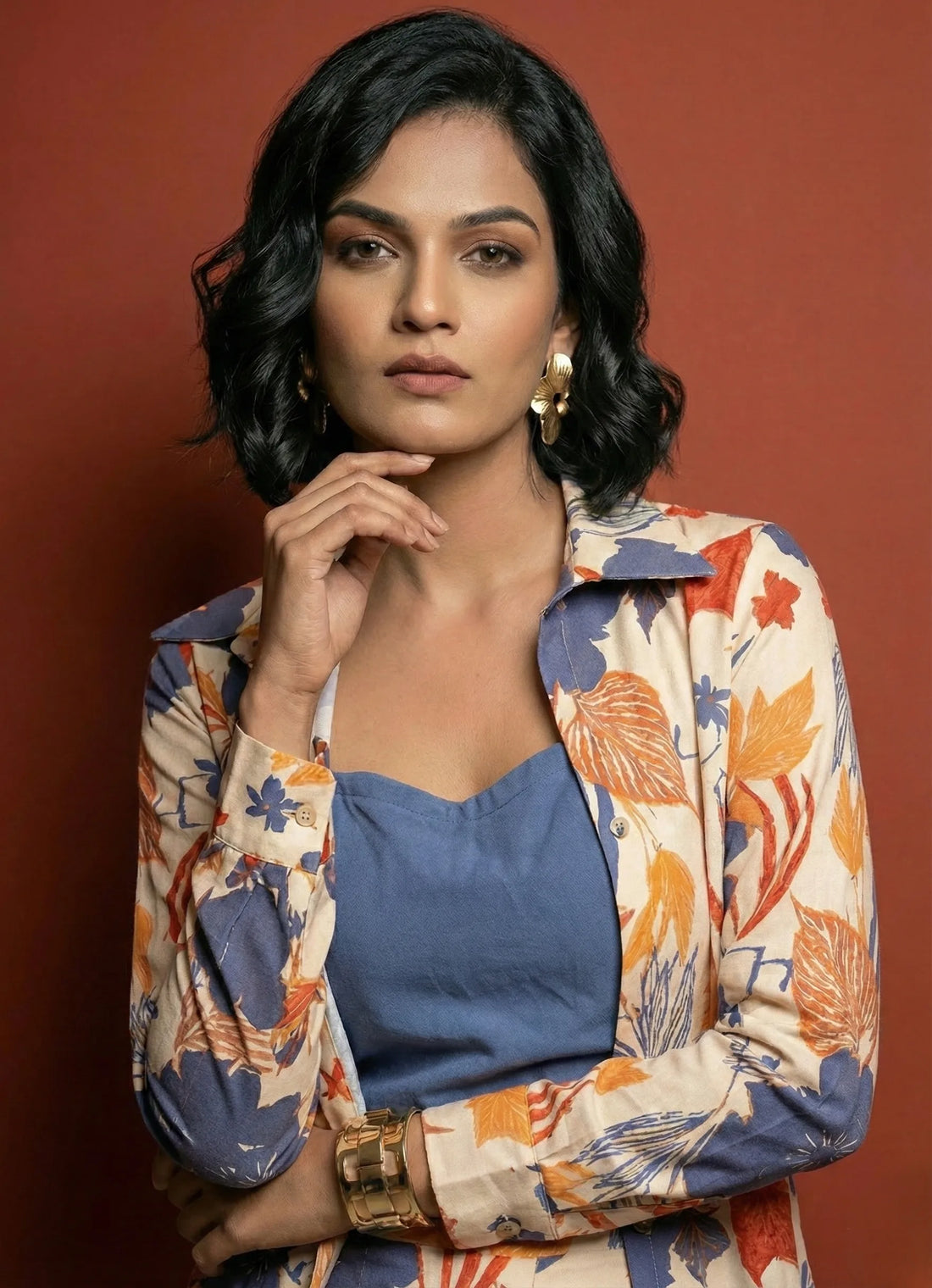 Abstract Floral Co-ord Set- 52567C