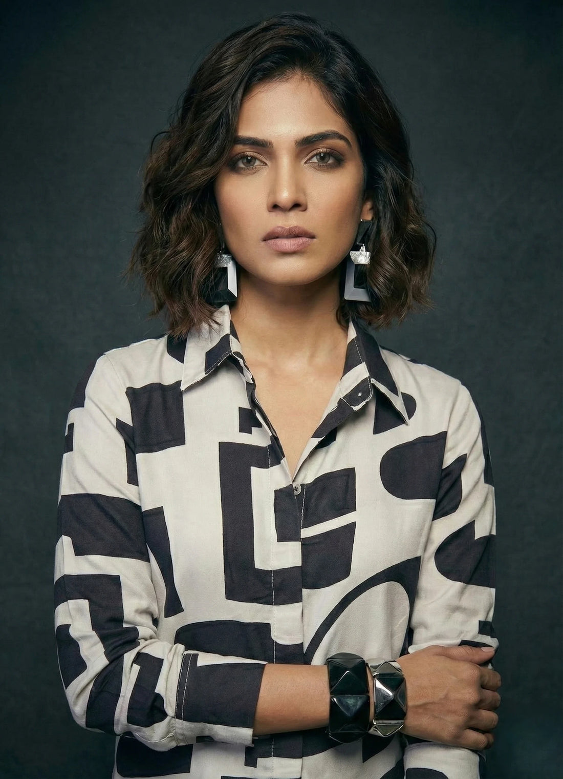 Abstract black and white Co-ord Set- 52582C