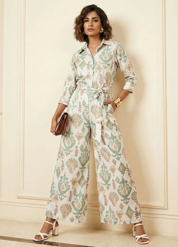 Geometric Beige Co-ord Set - 52589C