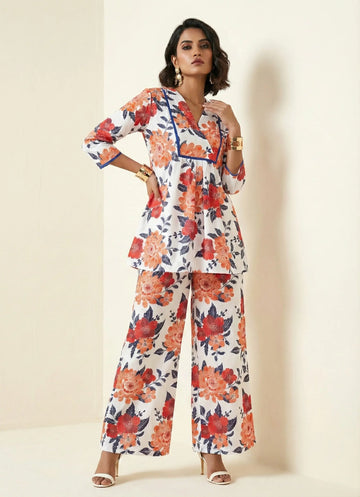 Floral White Co-ord Set