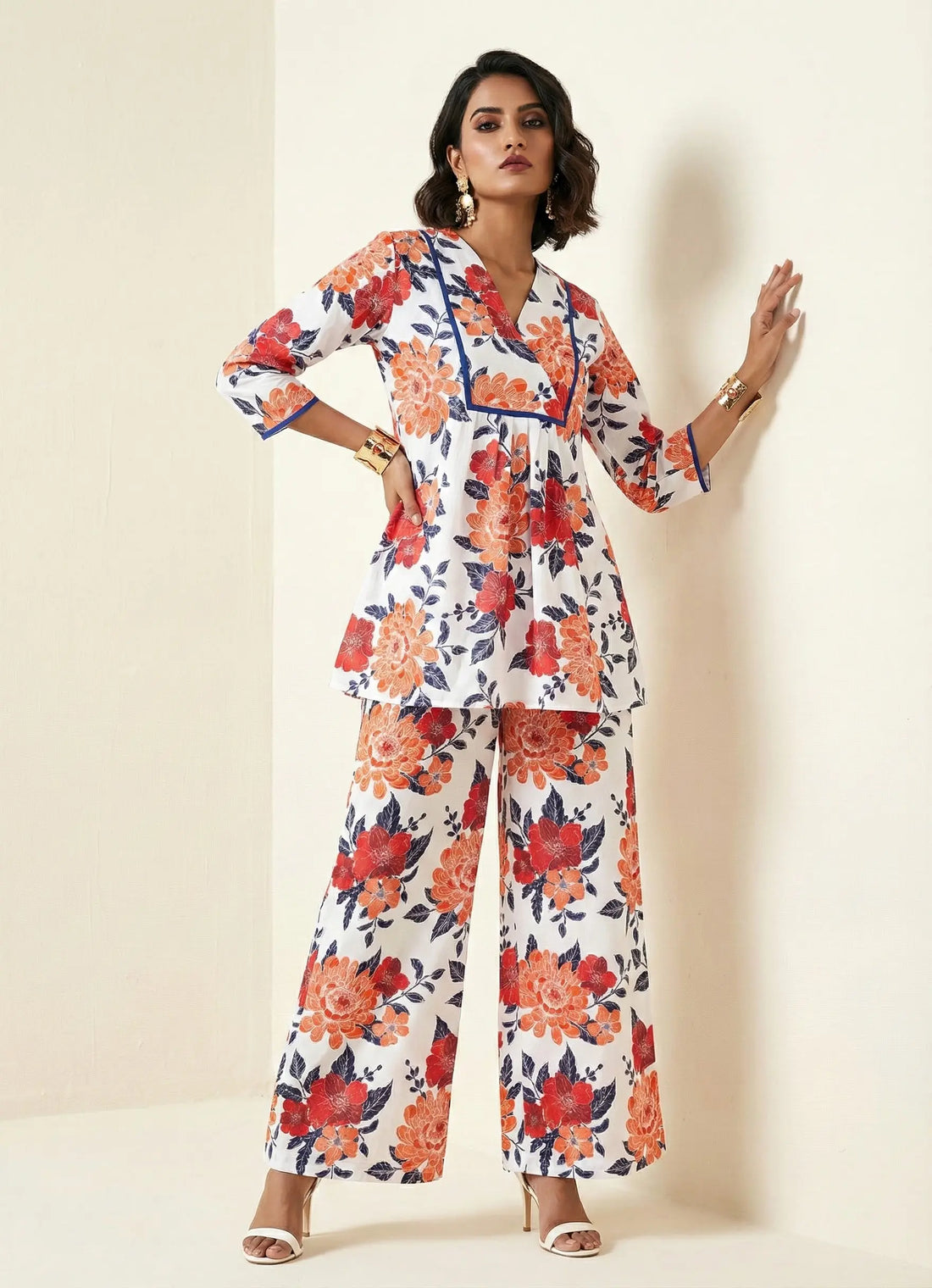 Floral White Co-ord Set