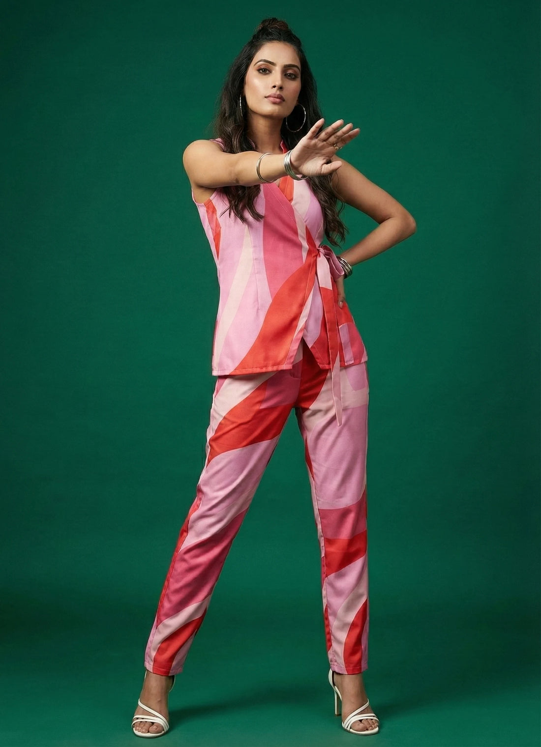 Bubblegum Pink Abstract Co-ord Set
