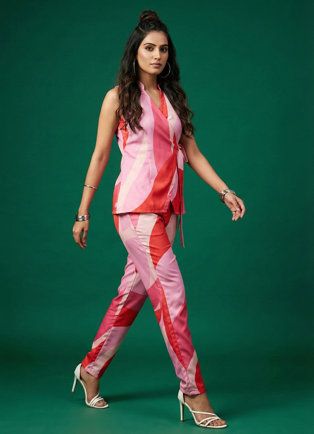 Bubblegum Pink Abstract Co-ord Set