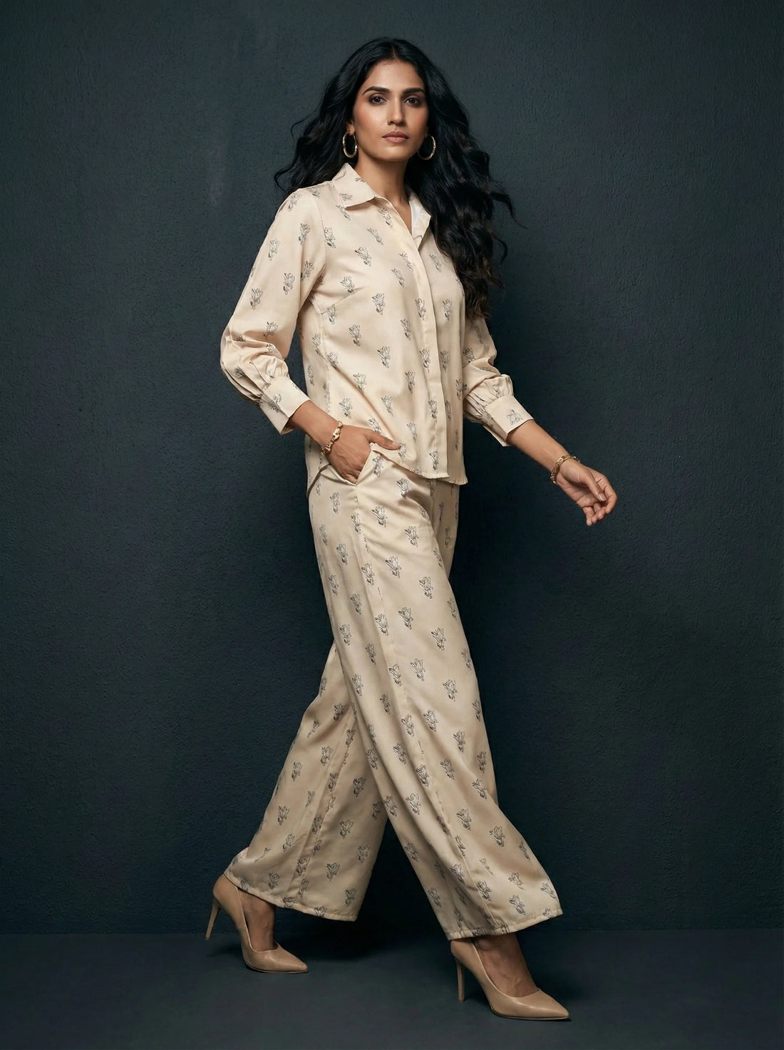 Ivory Block Print Co-ord Set