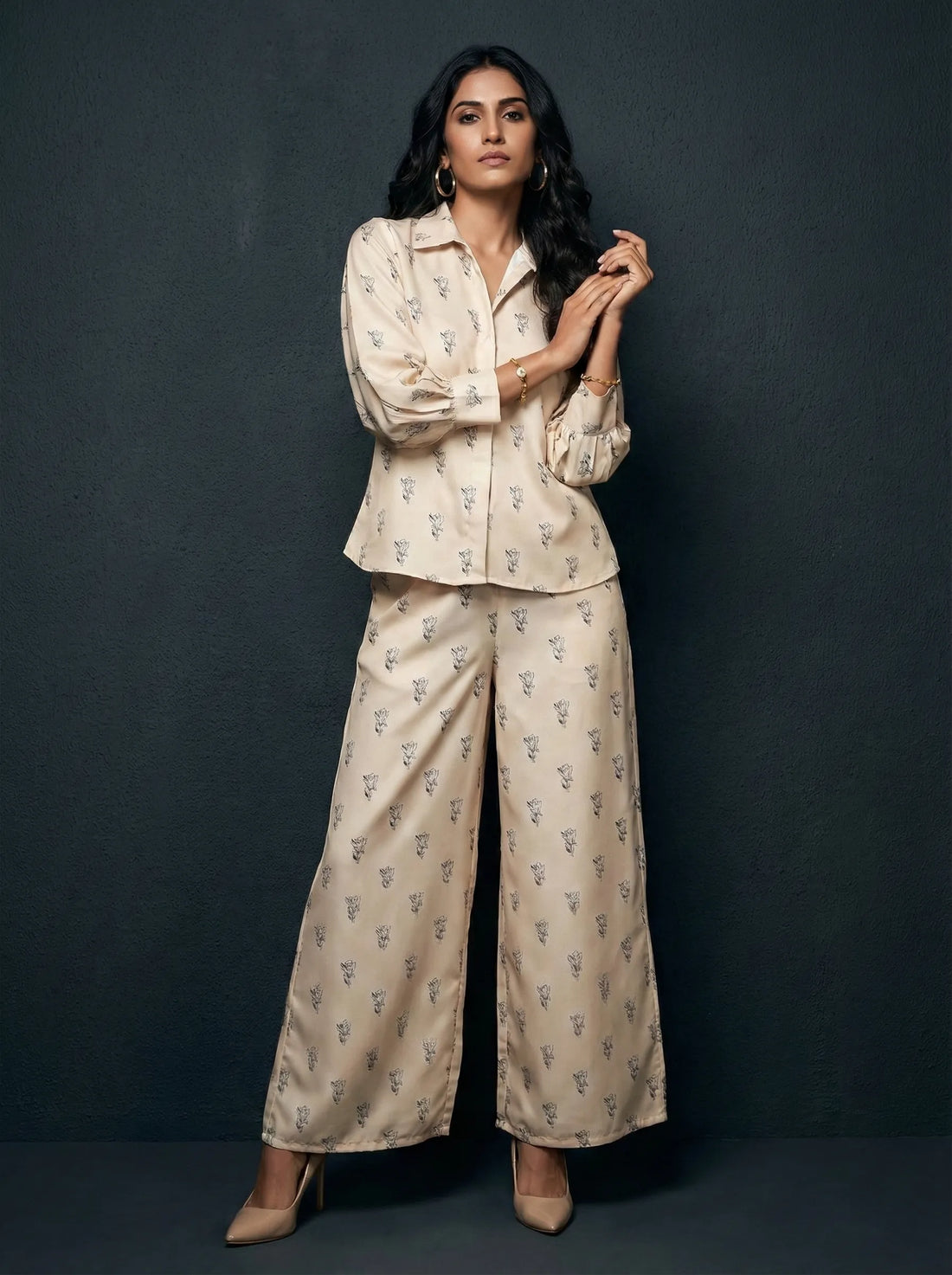 Ivory Block Print Co-ord Set